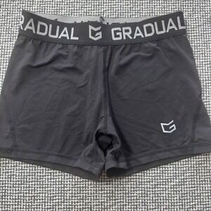 Gradual Mens Black Compression Shorts Athletic Gym Training Base Layer Size S
